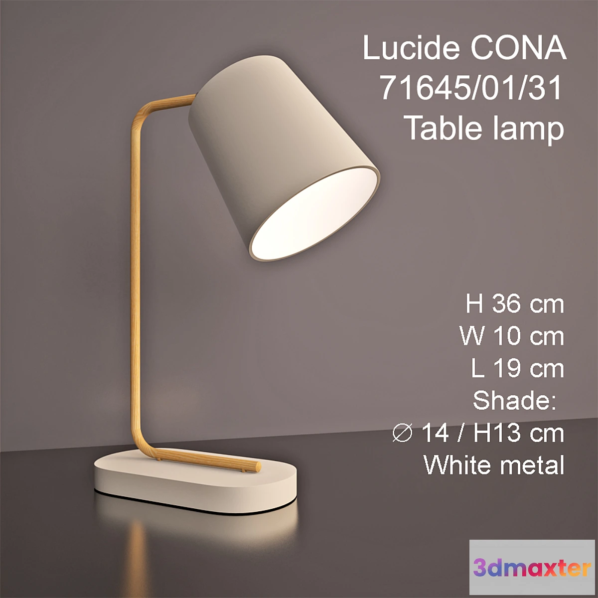 1462530 - Table lamp Lucide CONA 71645_01_31 3D Max