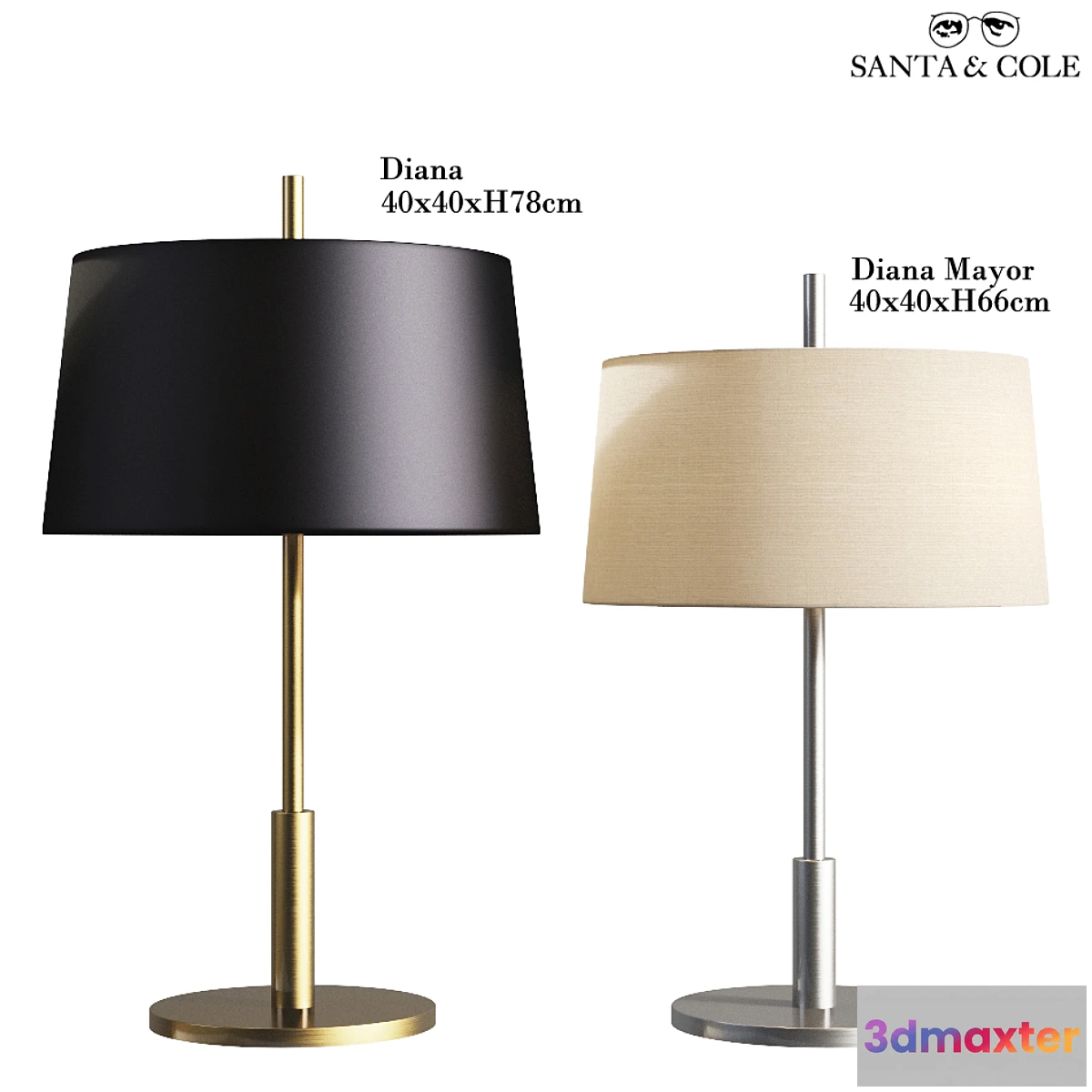 1464716 - Table Lamp Diana Santa & Cole 3D Max