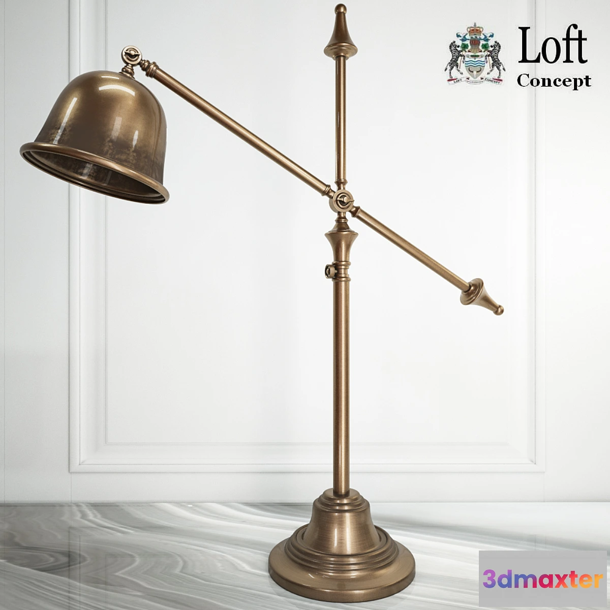 1468112 - LOFT CONCEPT_TABLE LAMP ANTIC BELL TABLE LAMP 3D Max