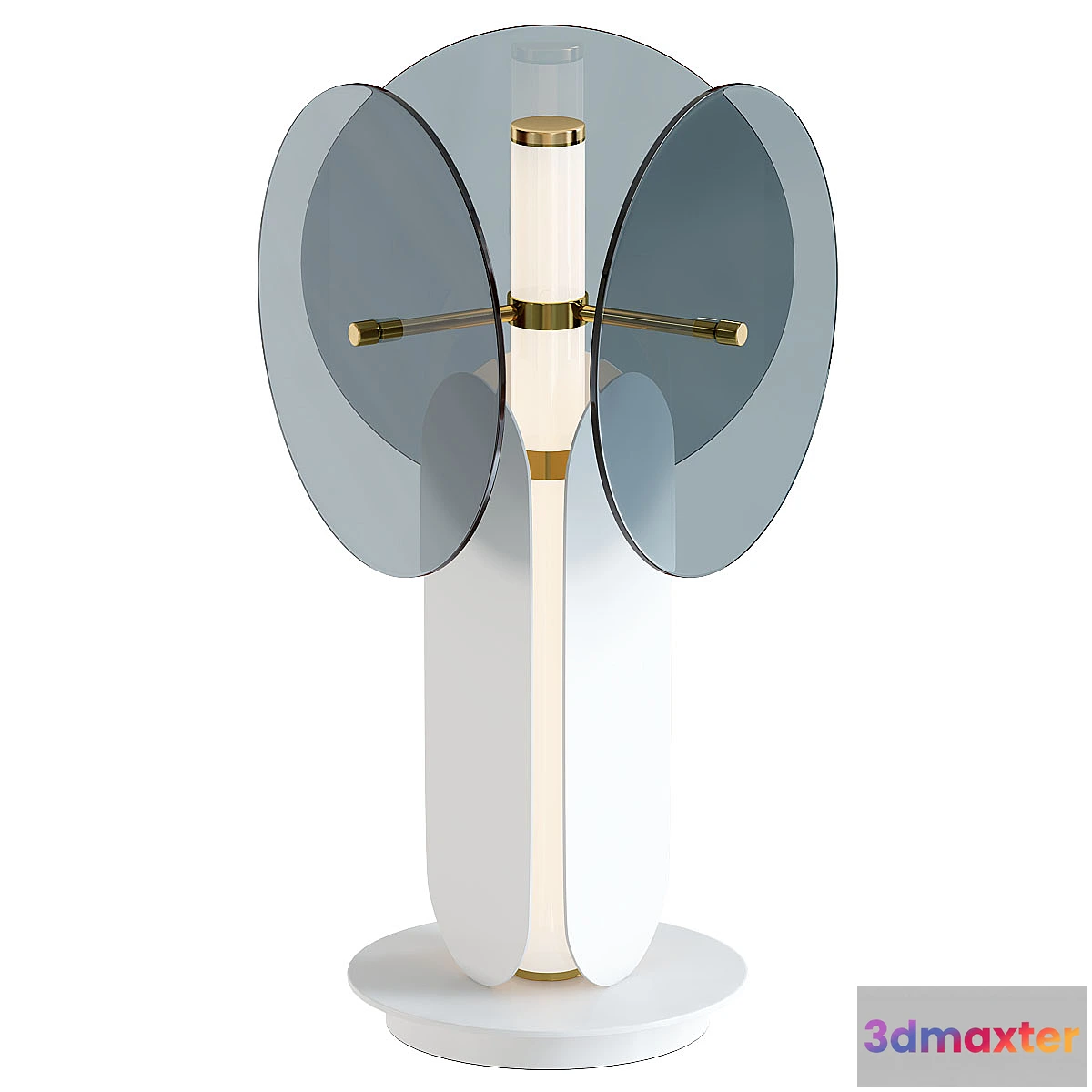 1469564 - Unique White & Gray 1-Light Table Lamp 3D Max