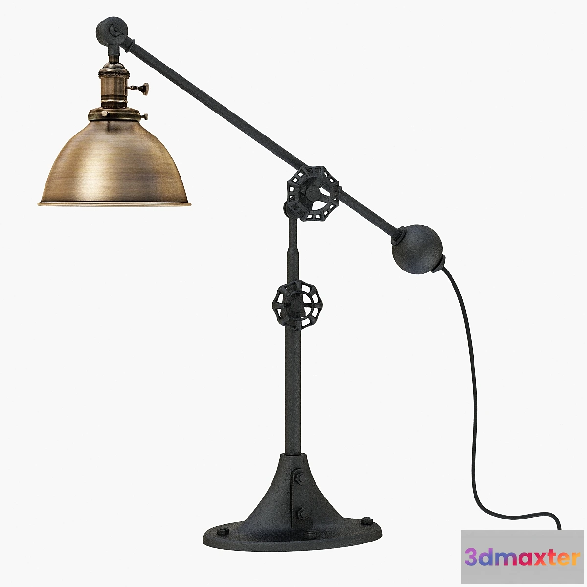 1479144 - RH INDUSTRIAL ERA TASK LAMP ANTIQUE BRASS 3D Max