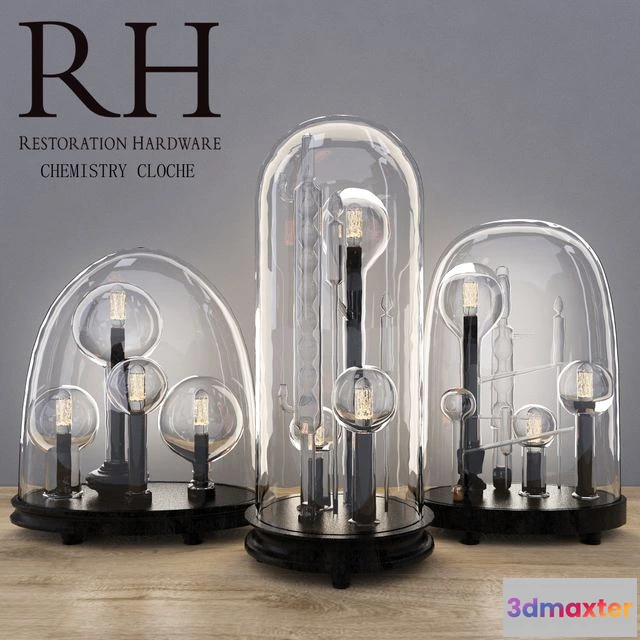 1538798 - RH CHEMISTRY CLOCHE set 3D Max