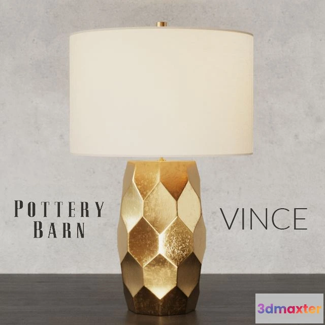 1543205 - Pottery Barn VINCE Faceted Table Lamp 3D Max