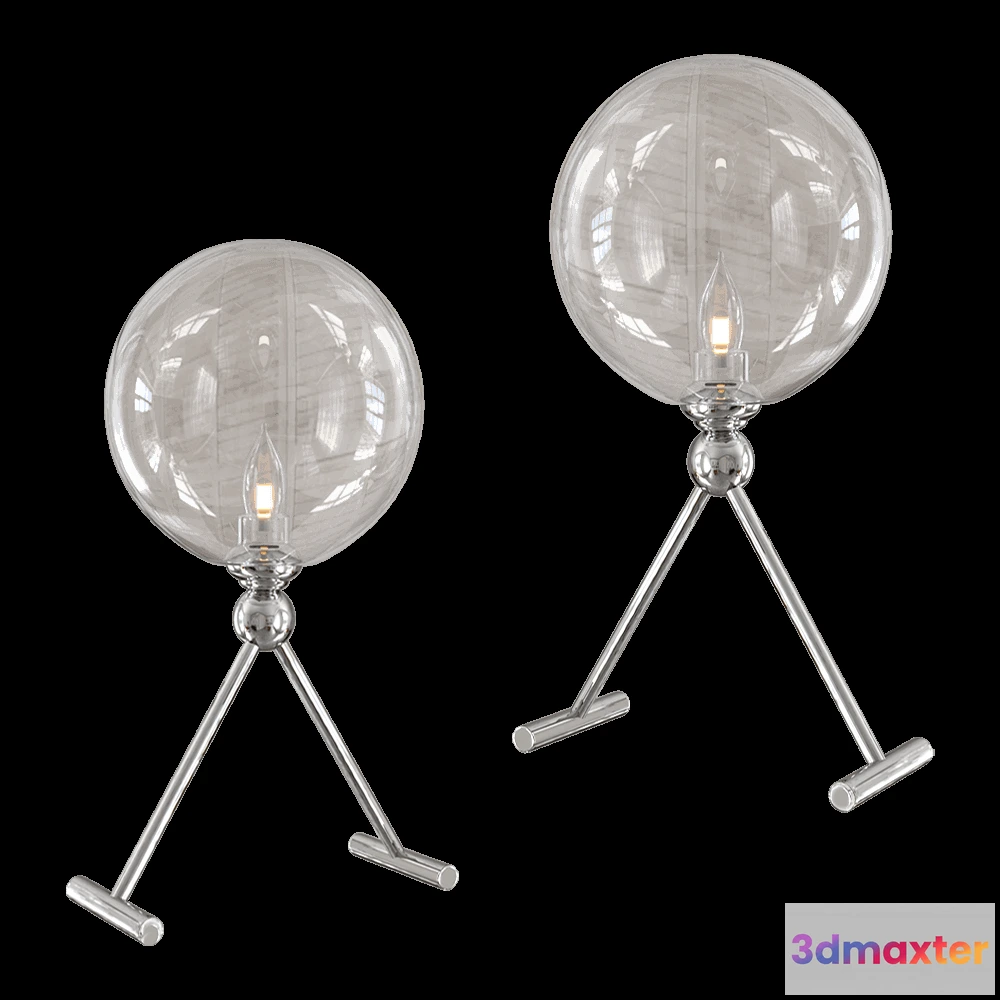 1659204 - CRYSTAL LUX - Table lamp Fabricio LG1 ChromeTransparente 3D Max