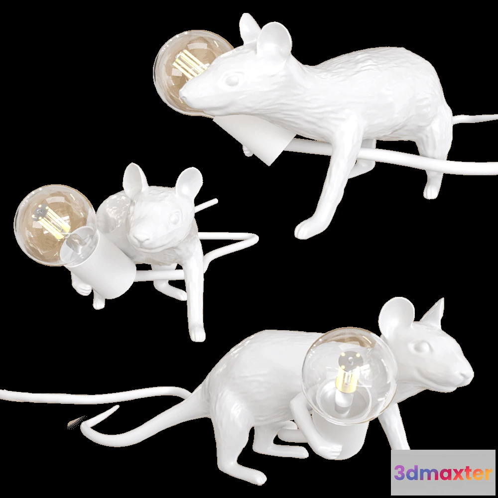 1659982 - SELETTI - Lying lamp-mouse LOP 3D Max