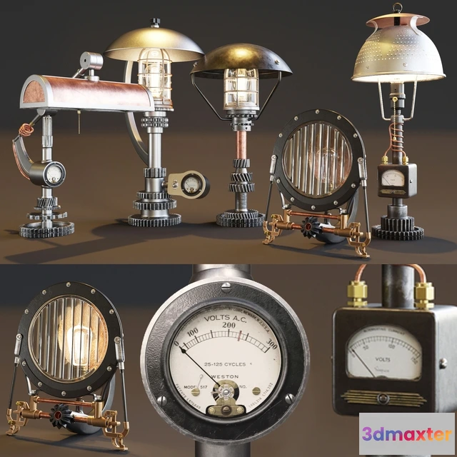 1660238 - lighting - Ave Machine brothers lamps set 3D Max