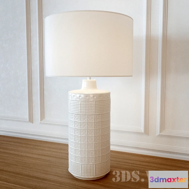 1660308 - lighting - Table Lamp Pottery barn Emma Ceramic Column 3D Max