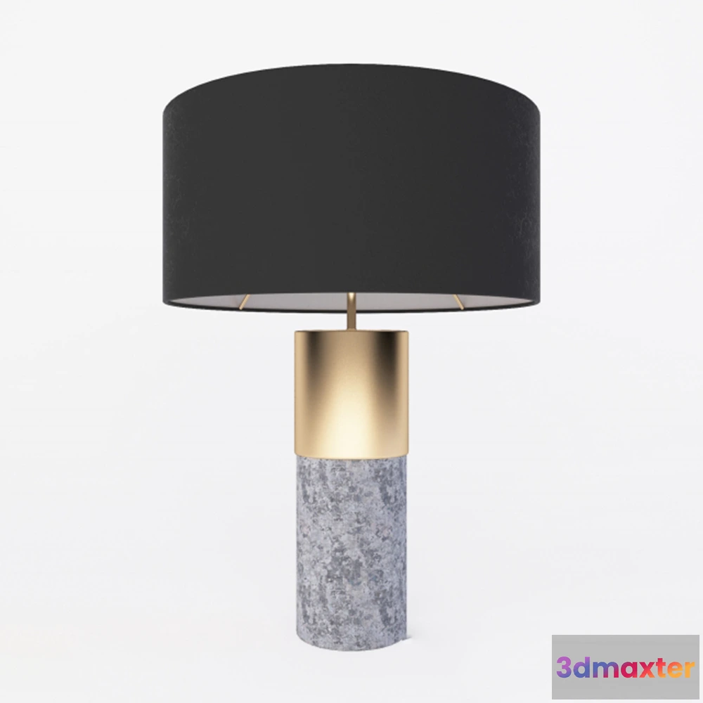 1660342 - lighting - Concrete & Brass table lamp 3D Max
