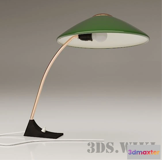 1660428 - lighting - Green Desk Lamp 1950s 3D Max