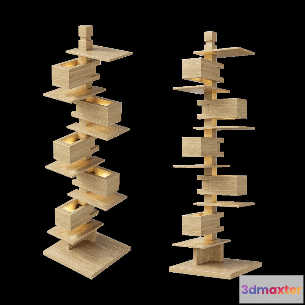 1660504 - YAMAGIWA - Table lamp Taliesin 3 oak 3D Max