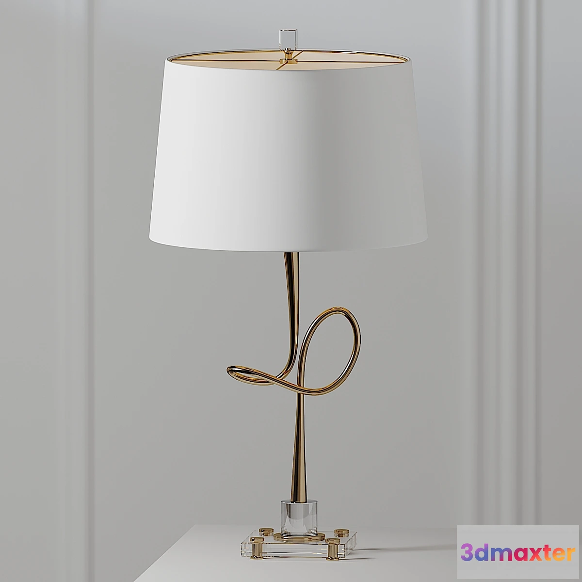 568008 - Hensley 30.25 in. Gold _ Clear Table Lamp