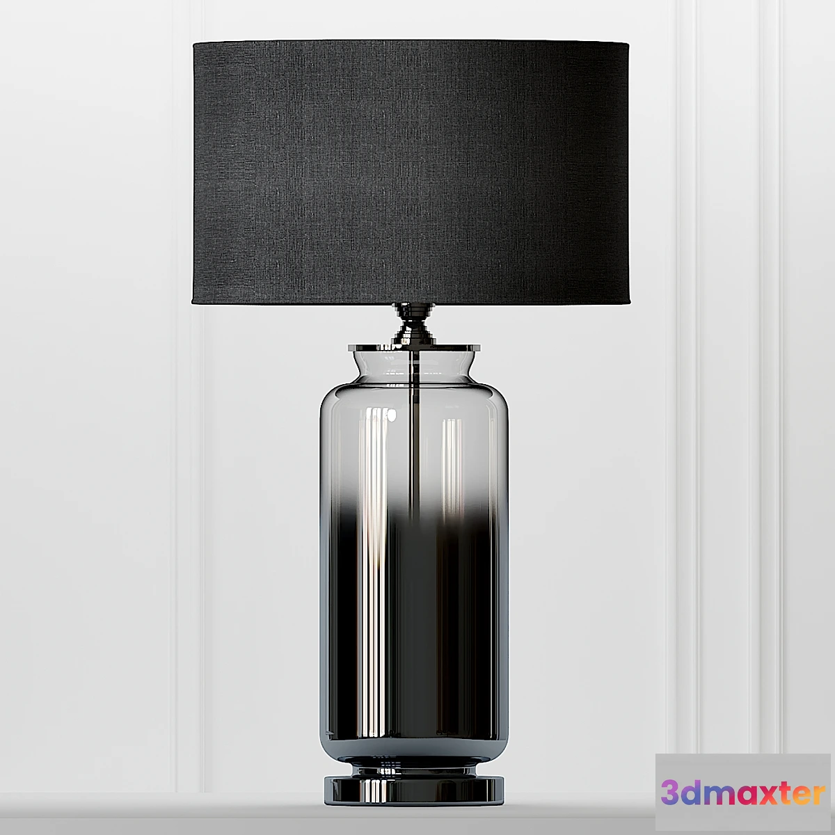 568258 - Cox & Cox Gray Smoke Glass Table Lamp