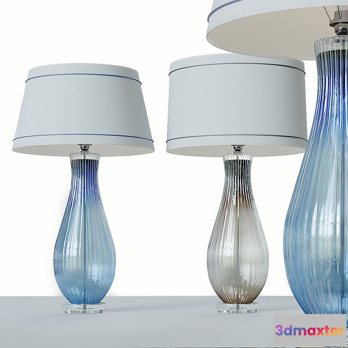 568302 - Modern Studio Art Glass Console Lamp_