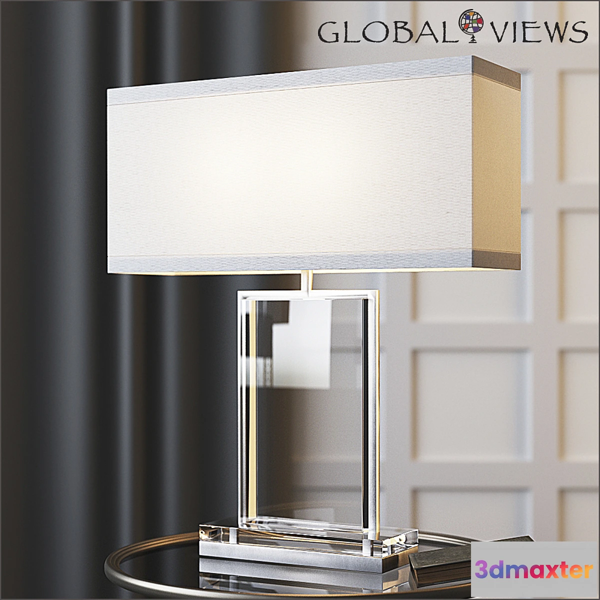 574726 - Global Views Crystal Slab Lamp