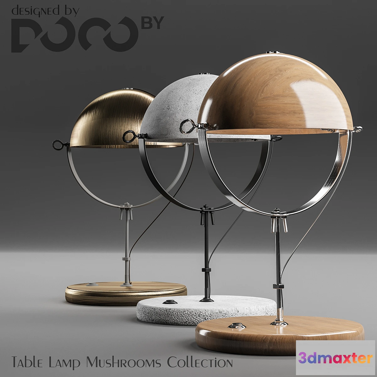 574774 - Table lamp collection Mushrooms from the interior design studio DOCOby