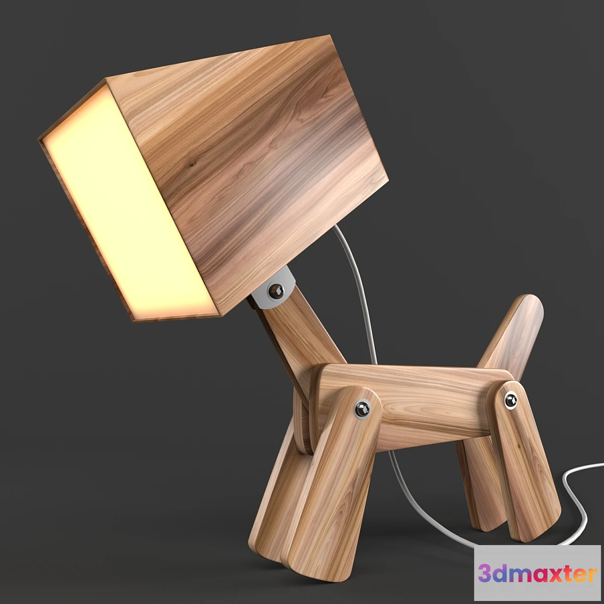 617354 - Dogi Adjustable Wooden Table Lamp