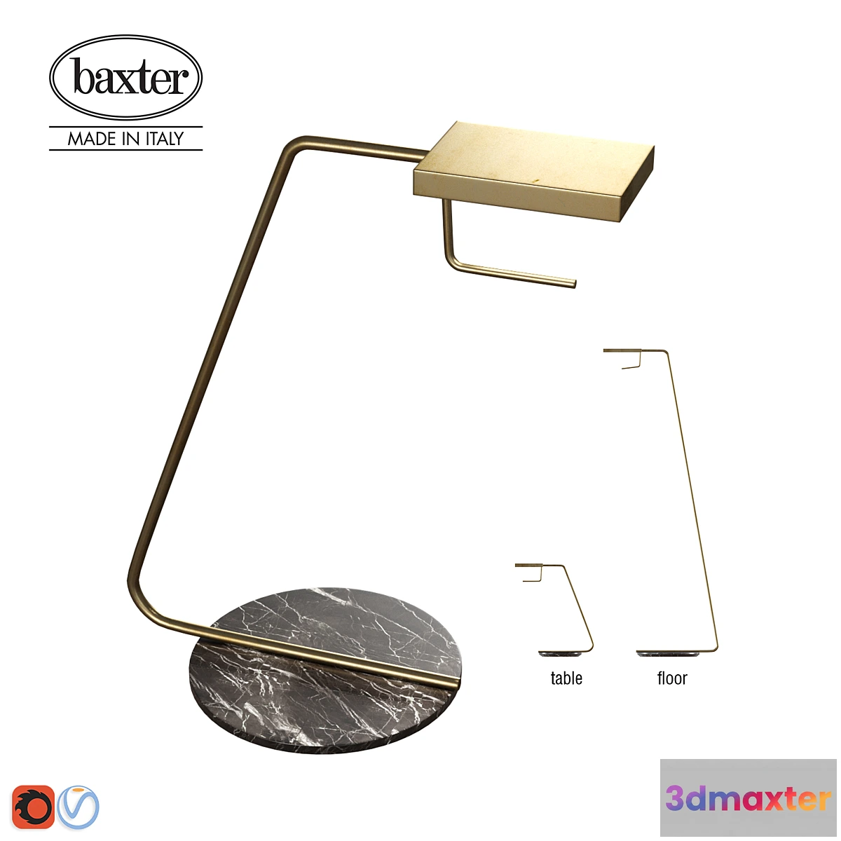 617949 - Baxter Blade table and floor lamp