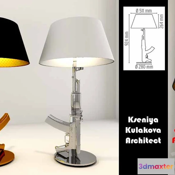 625457 - Guns table lamp from FLOS