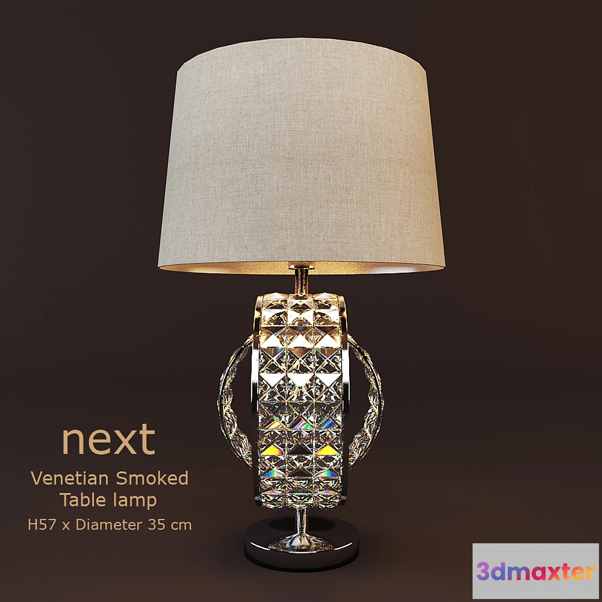 637211 - Venetian smoked table lamp