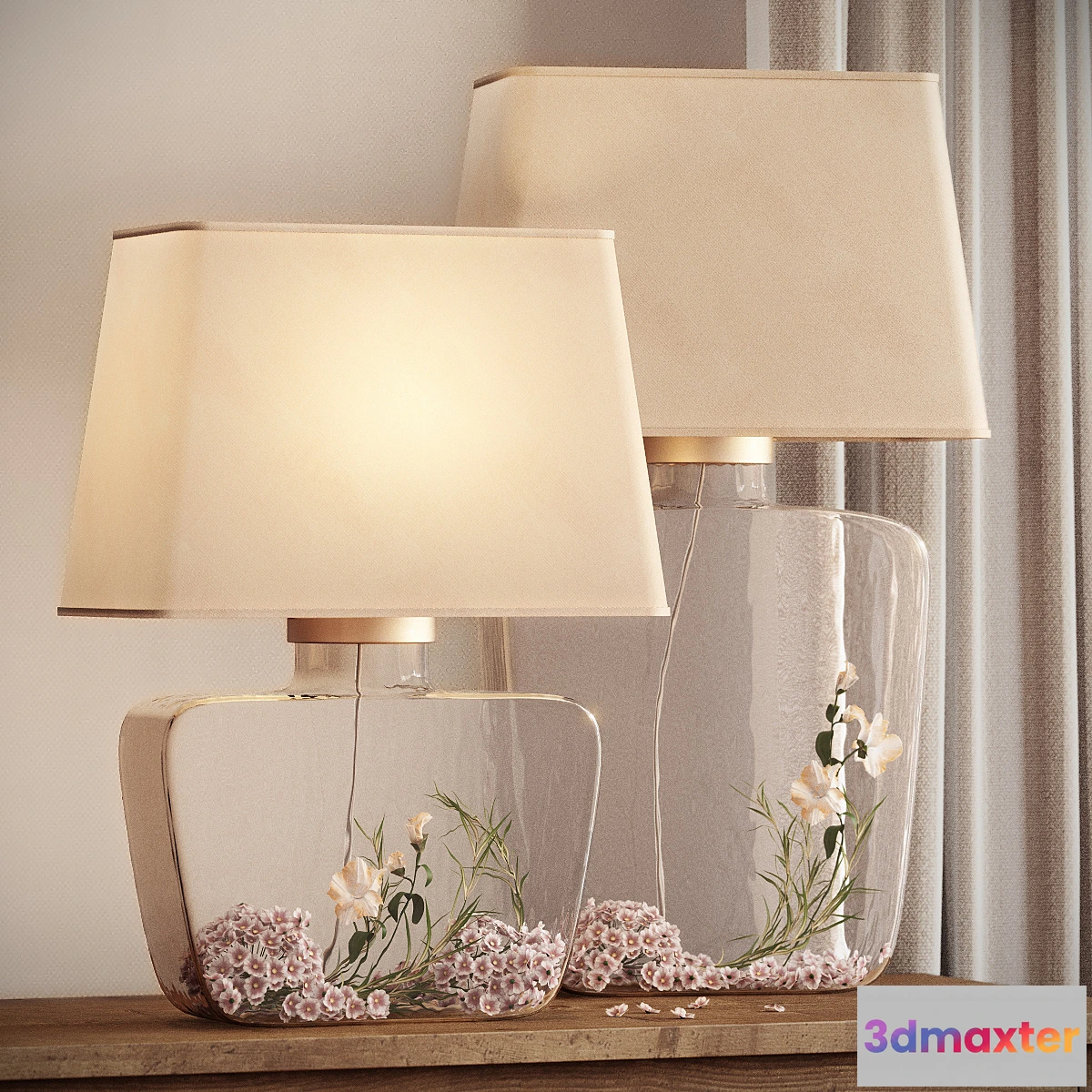 640385 - Pottery Barn  Atrium Glass Table Lamp - No.2