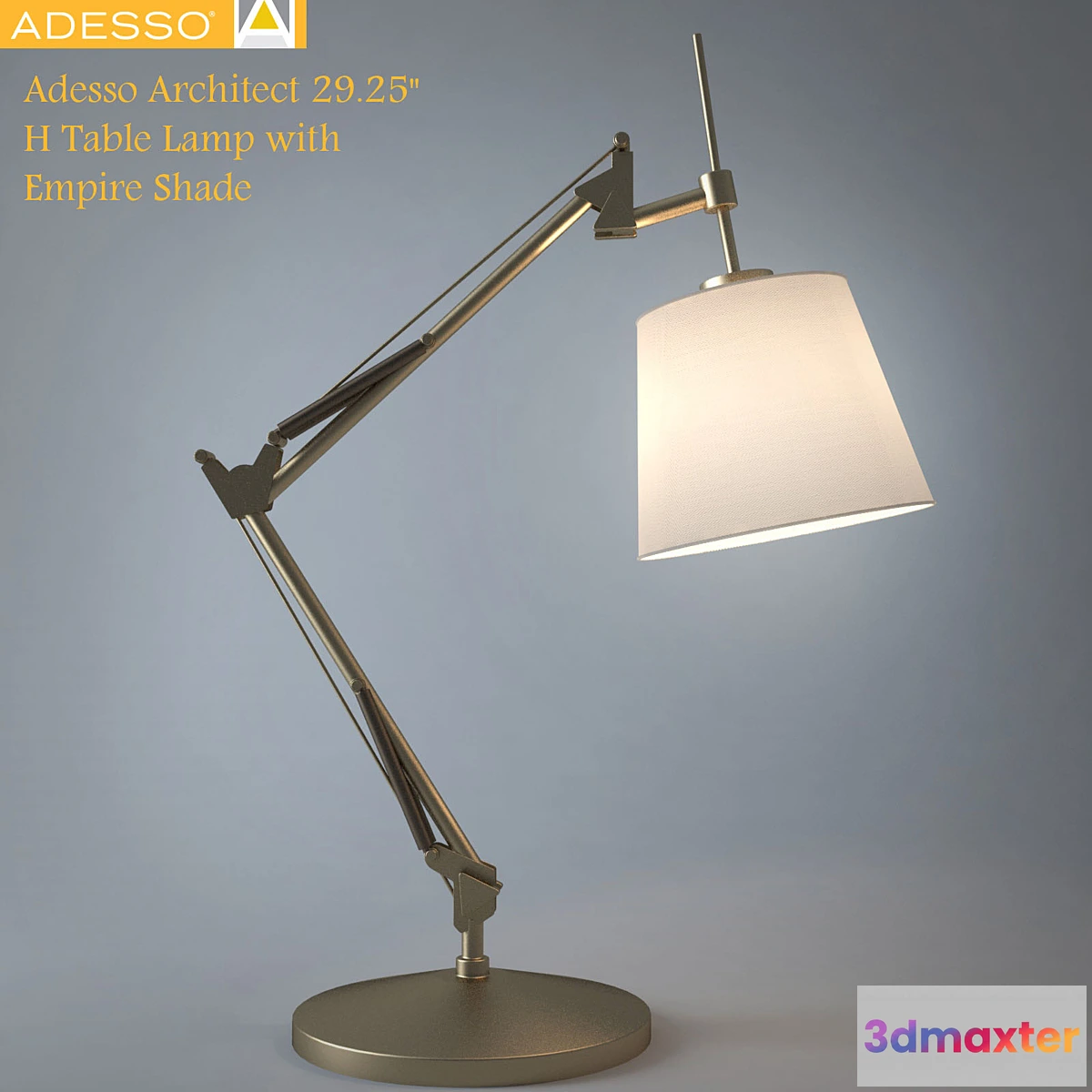 640443 - Adesso Architect 31 H Table Lamp with Empire Shade
