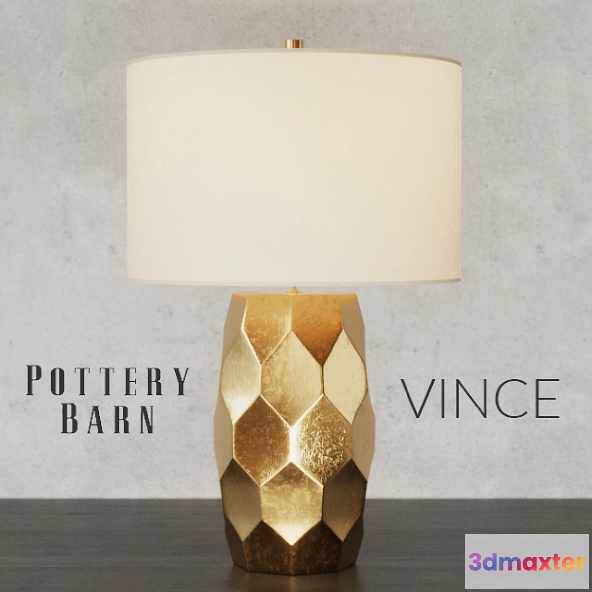 650881 - Pottery Barn VINCE Faceted Table Lamp