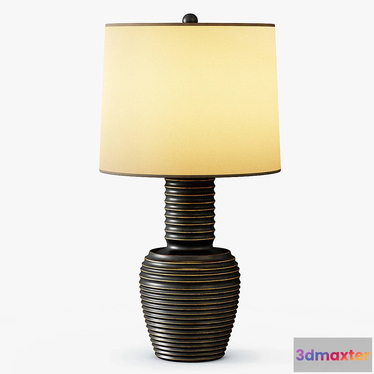 650891 - Ribbed Copper Table Lamp