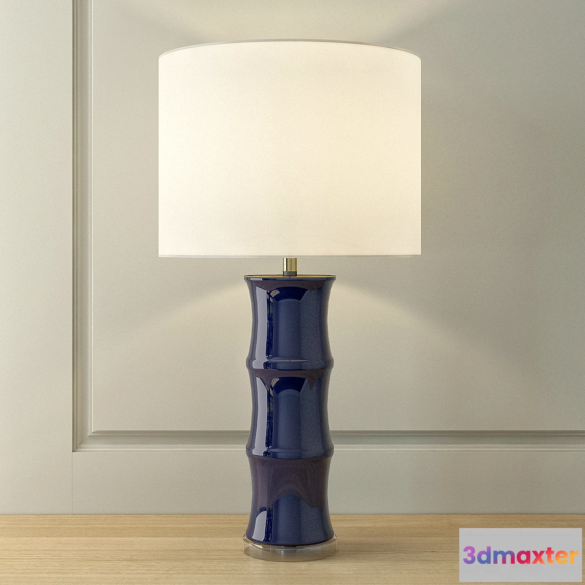 672821 - Blue ceramic lamp