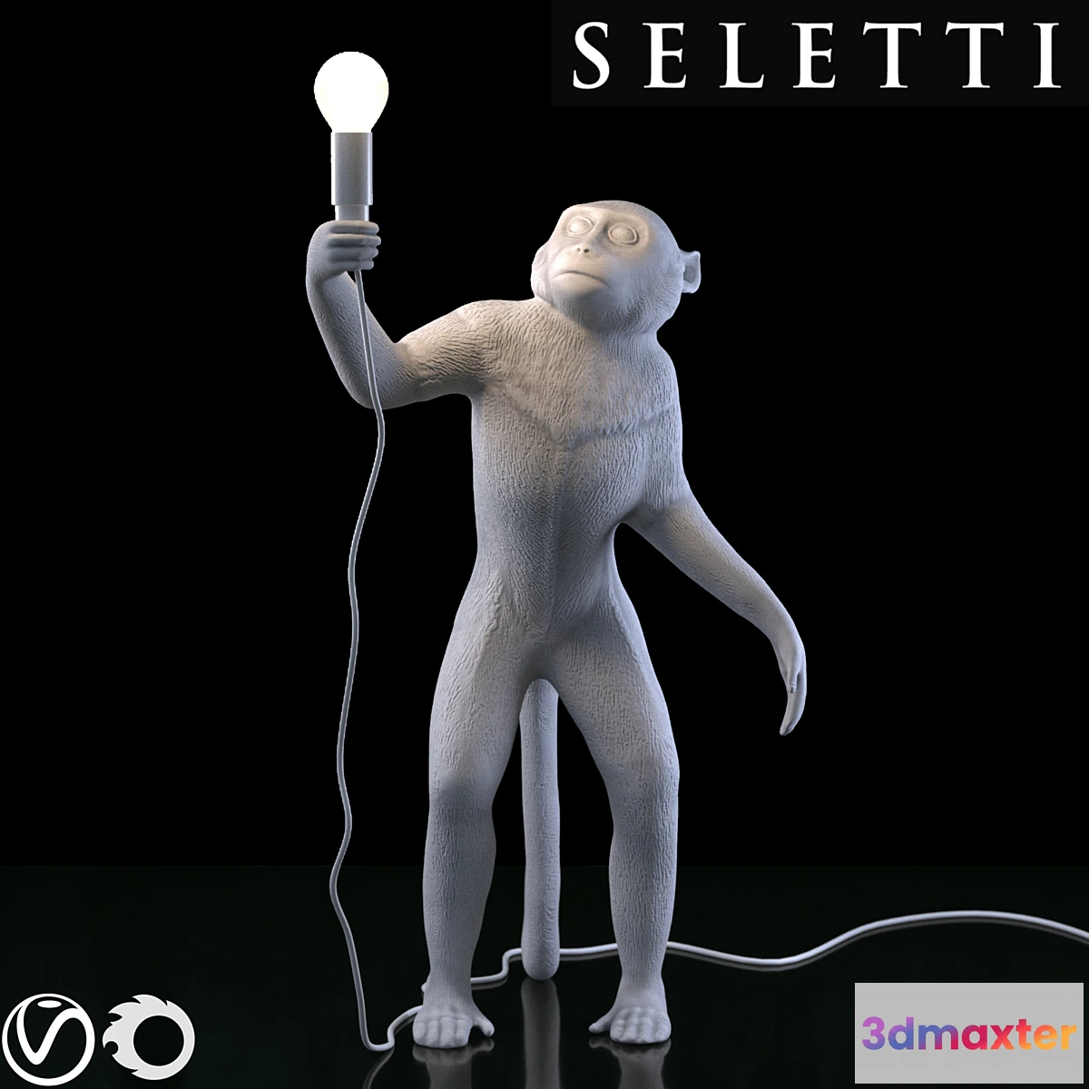 672825 - SELETTI The Monkey Lamp Standing Version