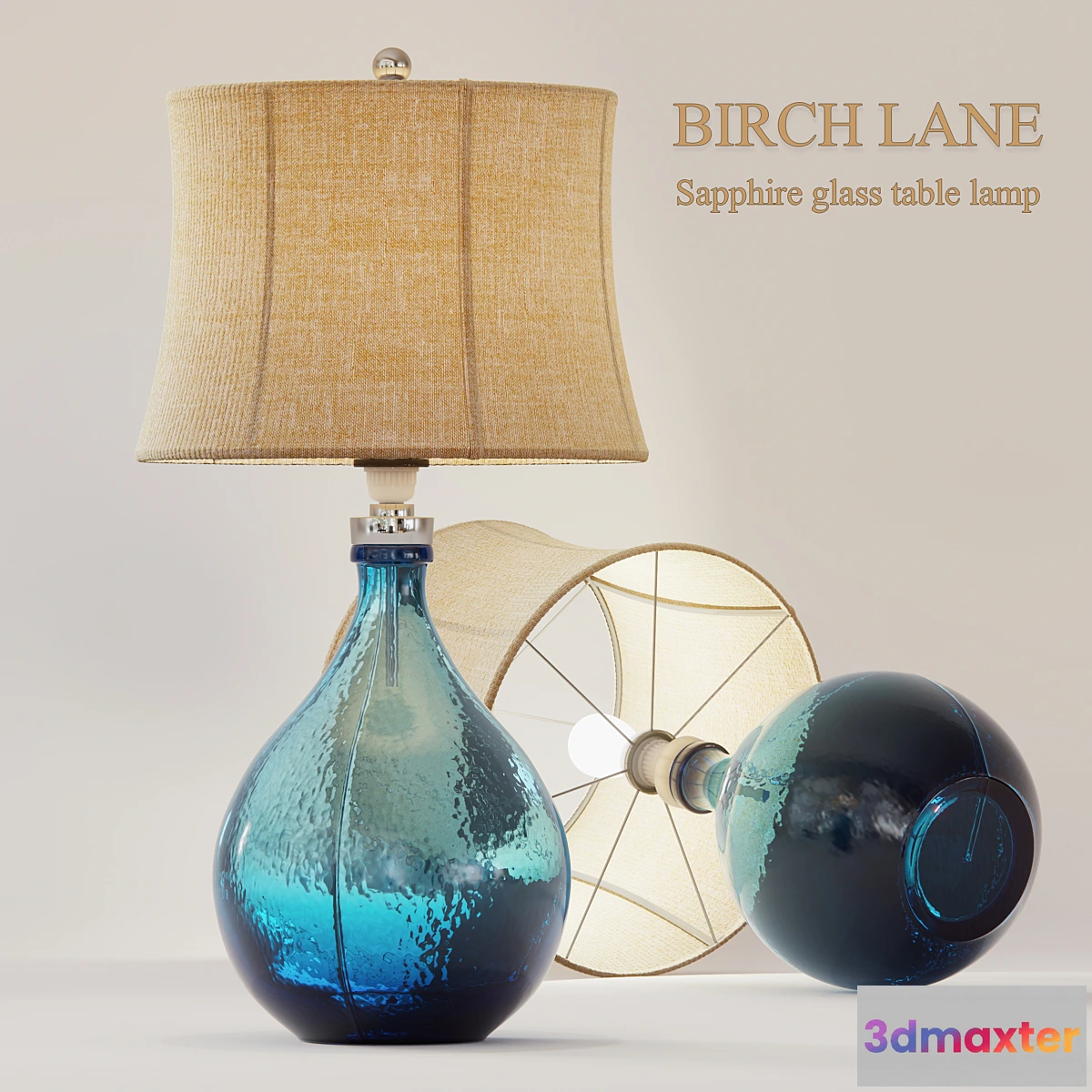 672839 - Sapphire Glass Table Lamp