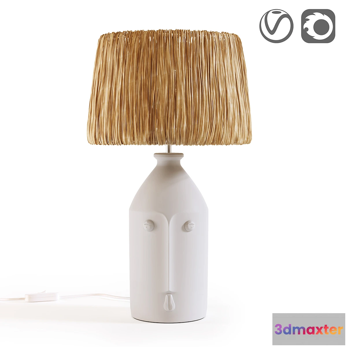 682896 - Ceramic and raffia lamp Manoni - No.2
