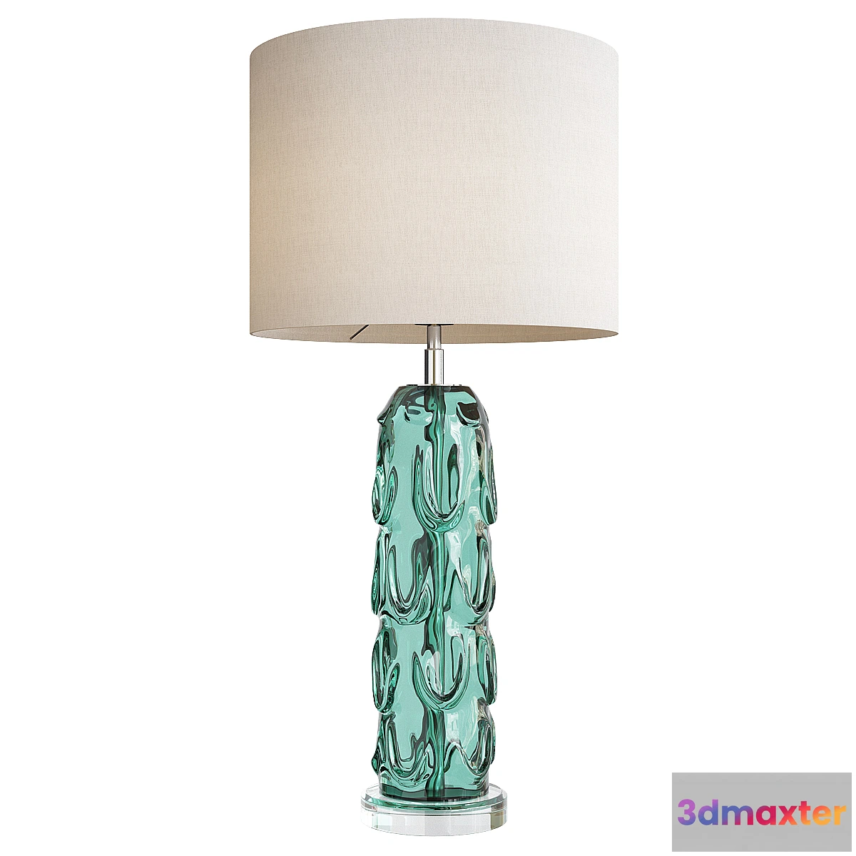 707224 - Aqua crystal vase table lamp liang and eimil gabor