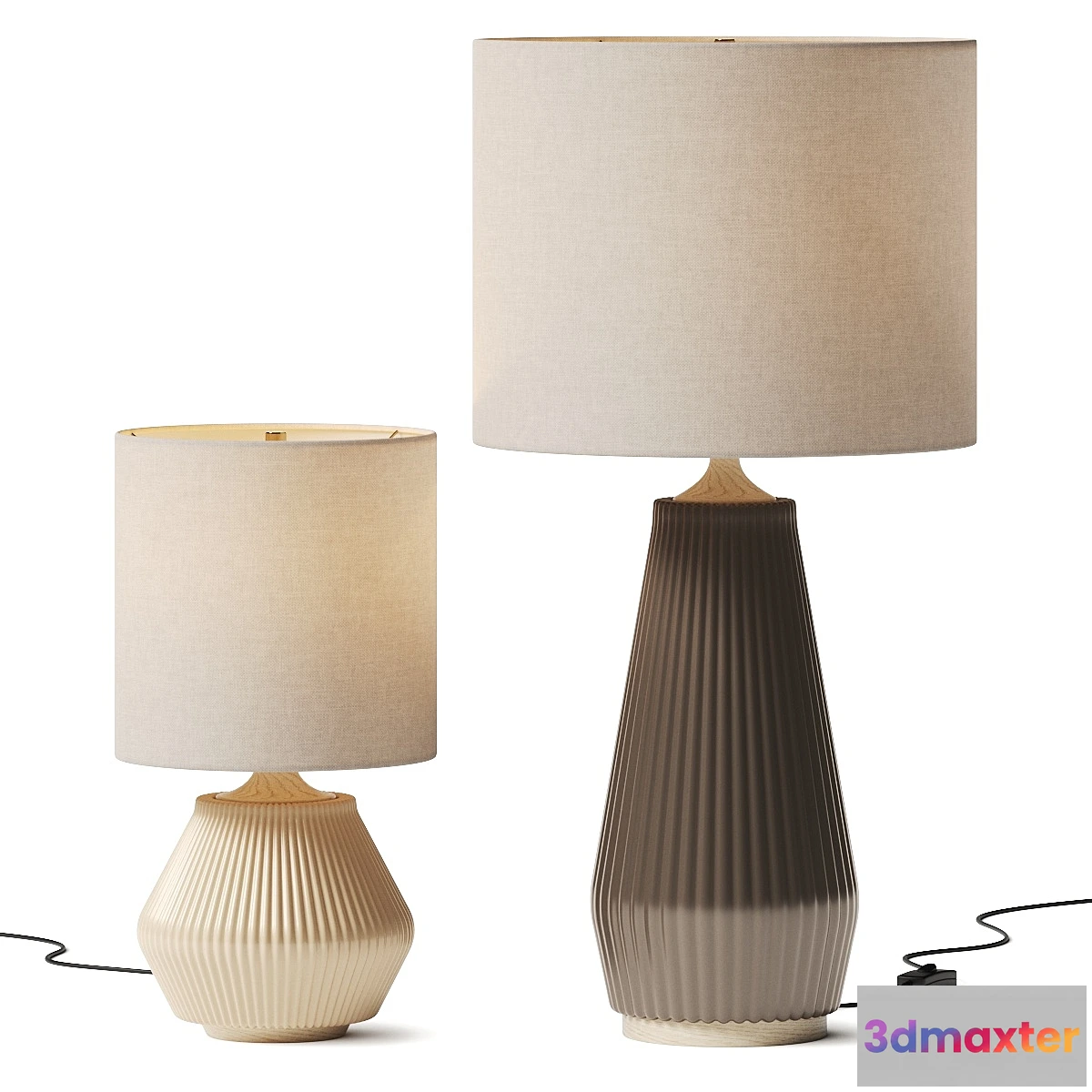 772389 - West Elm Roar Rabbit Ripple Ceramic Table Lamp - No.2