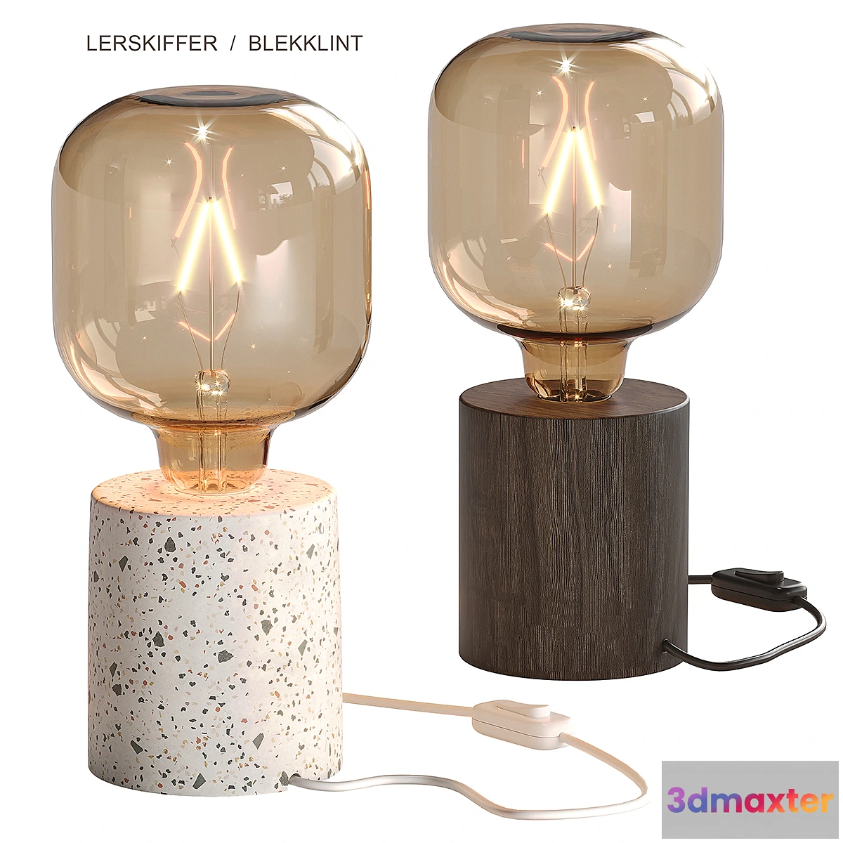 786274 - IKEA LERSKIFFER _ BLEKKLINT table lamp