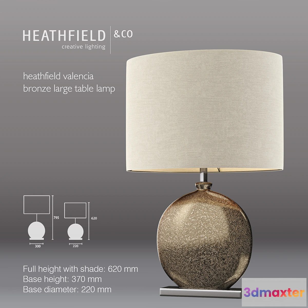 802062 - Heathfield valencia bronze large table lamp