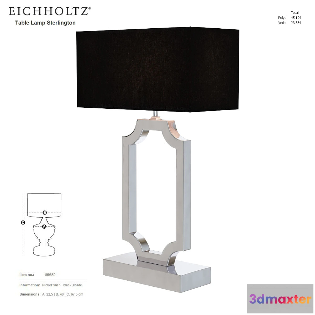 802146 - EICHHOLTZ Table Lamp Sterlington 109650