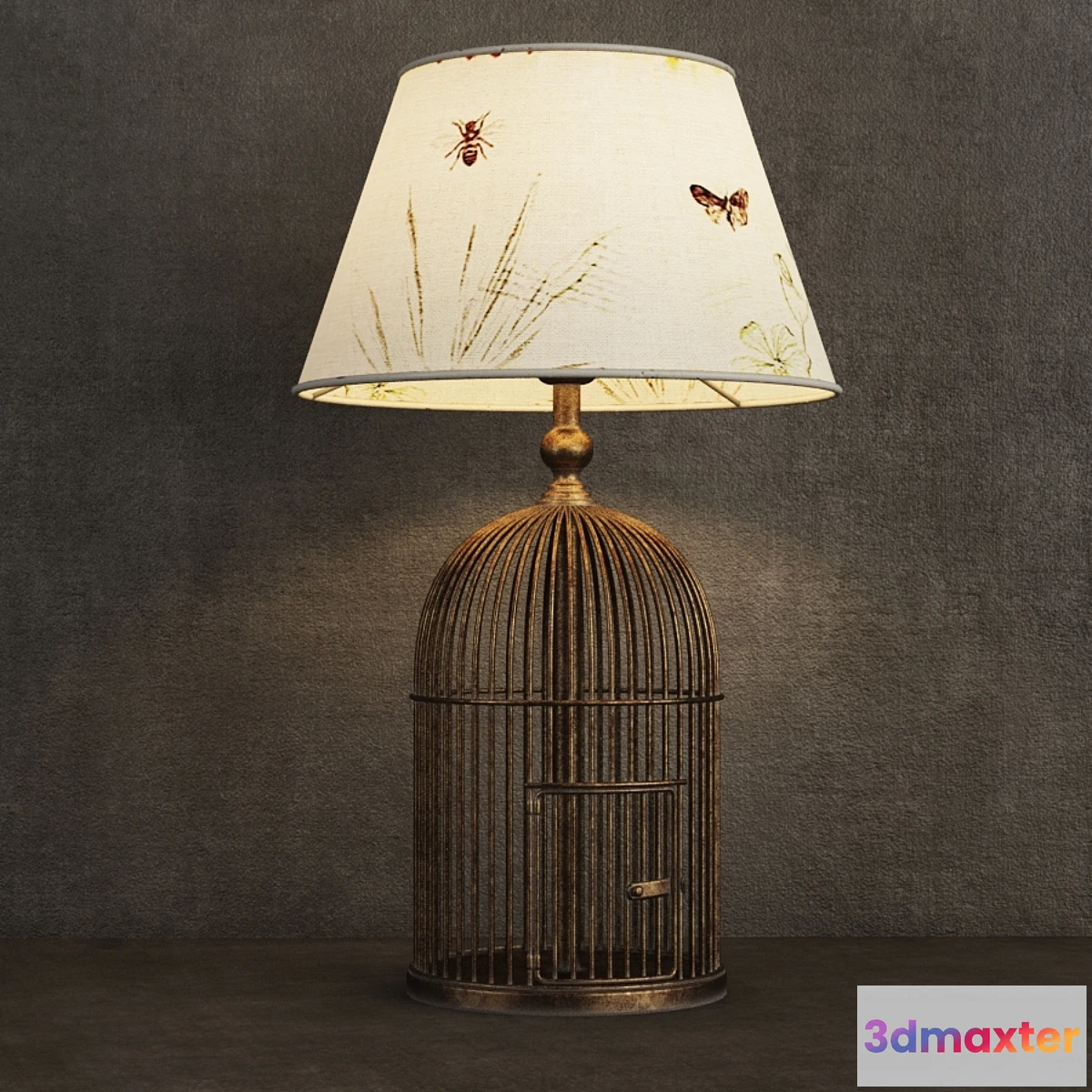 809340 - GRAMERCY HOME - METAL BIRDCAGE TABLE LAMP 1-015902