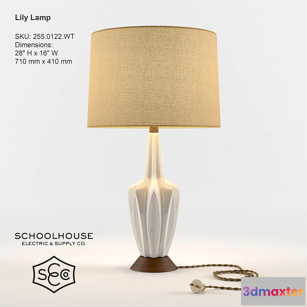816962 - Schoolhouse Electric - Lily Lamp - No.2