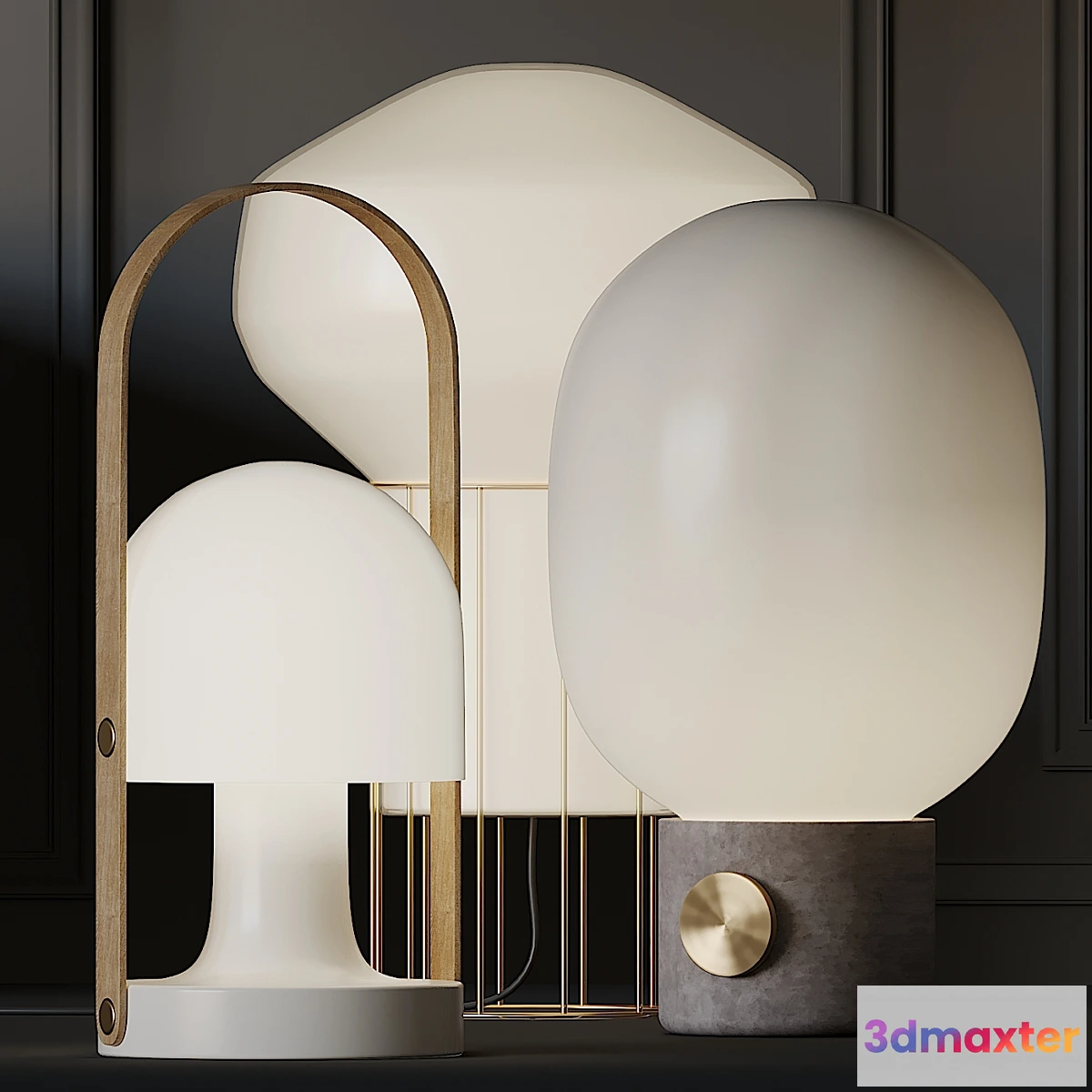 848657 - JWDA Concrete FollowMe Rechargeable and Aerostat Table Lamps - No.3