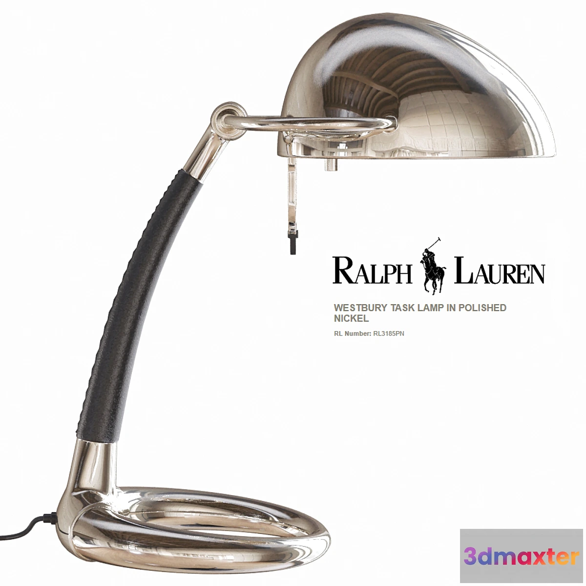 890160 - Ralph Lauren WESTBURY TASK LAMP IN POLISHED NICKEL RL3185PN - No.2