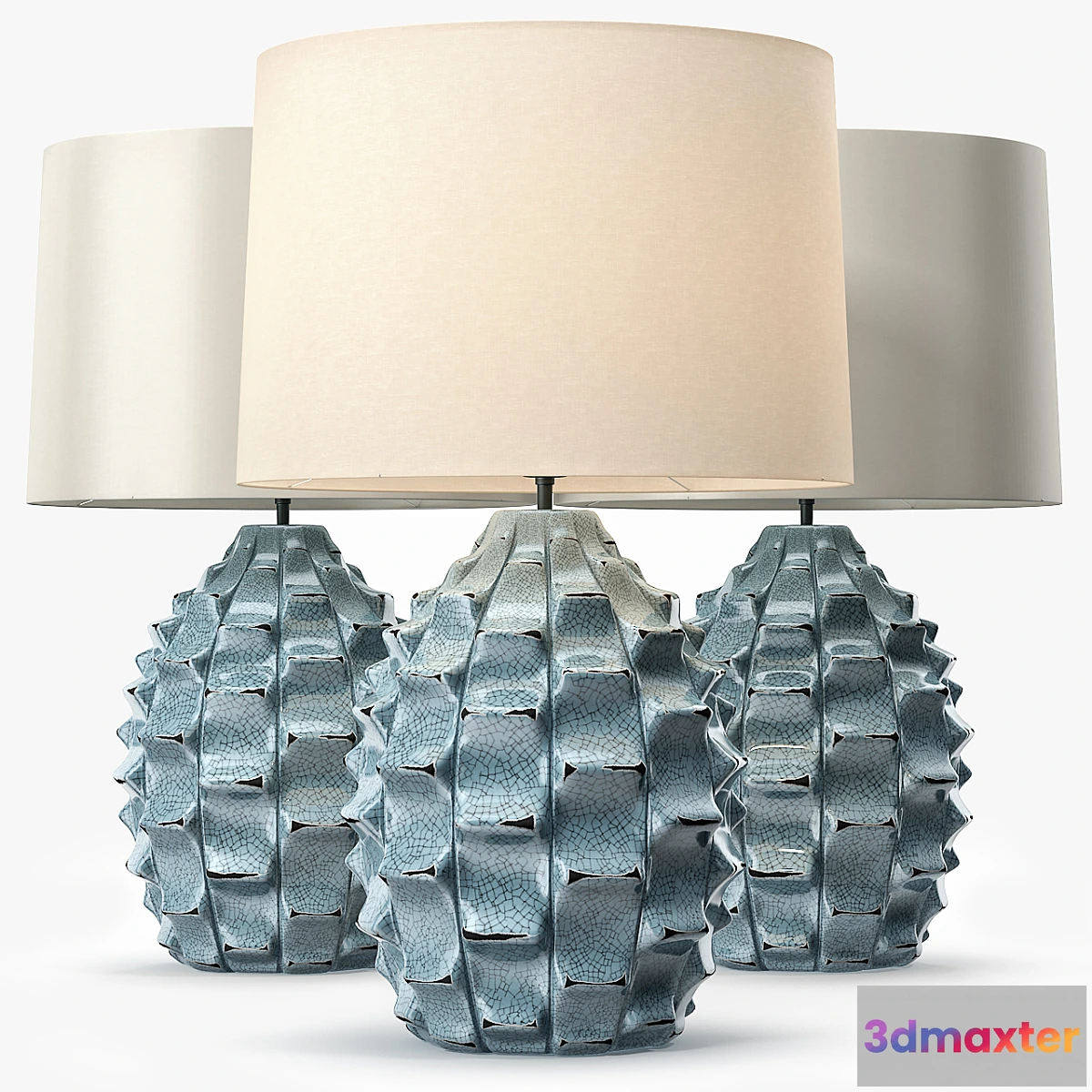 892020 - LuxDeco Bayern Table Lamp - Turquoise Base - No.2