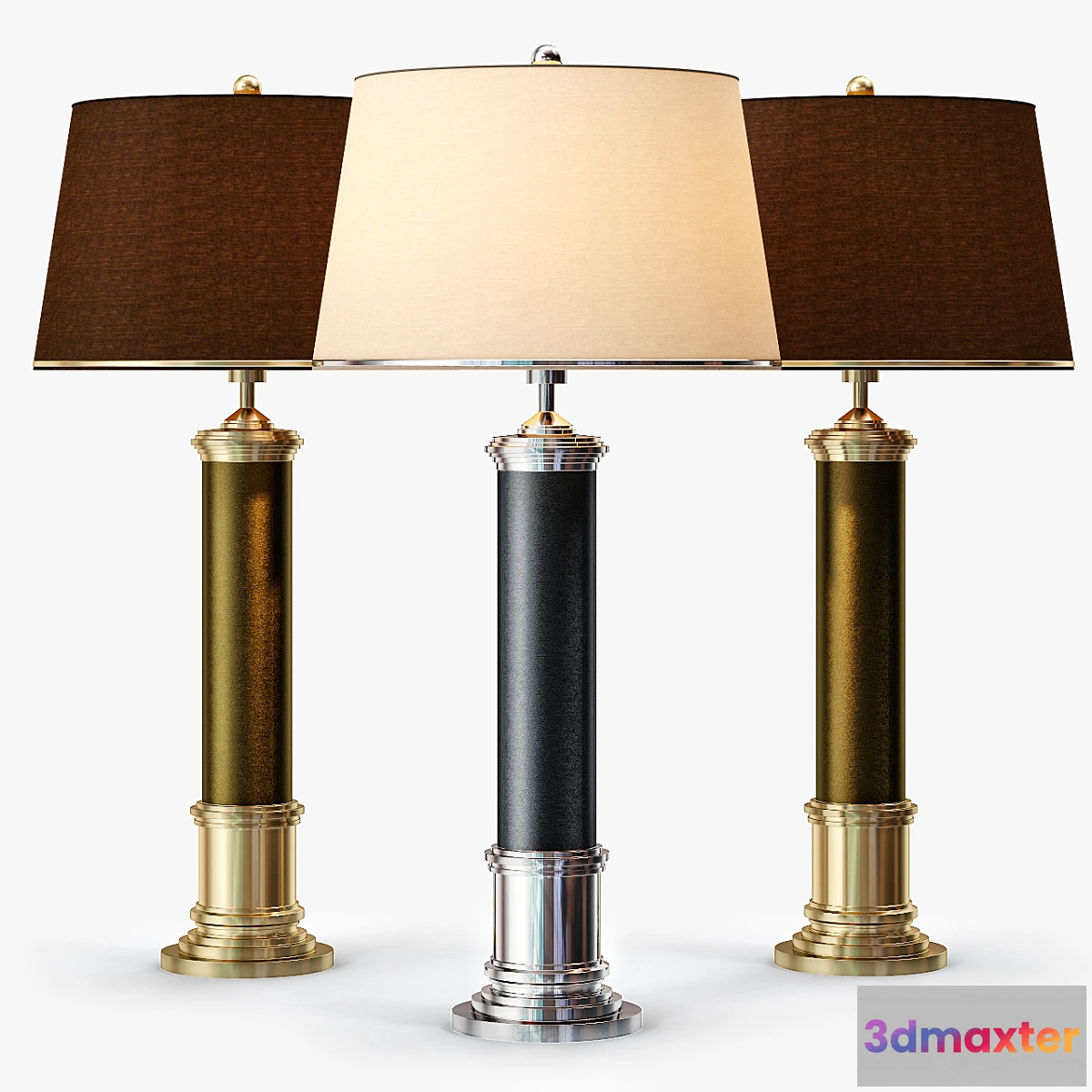 892086 - Frederick Cooper Leather Column Table Lamp - No.4