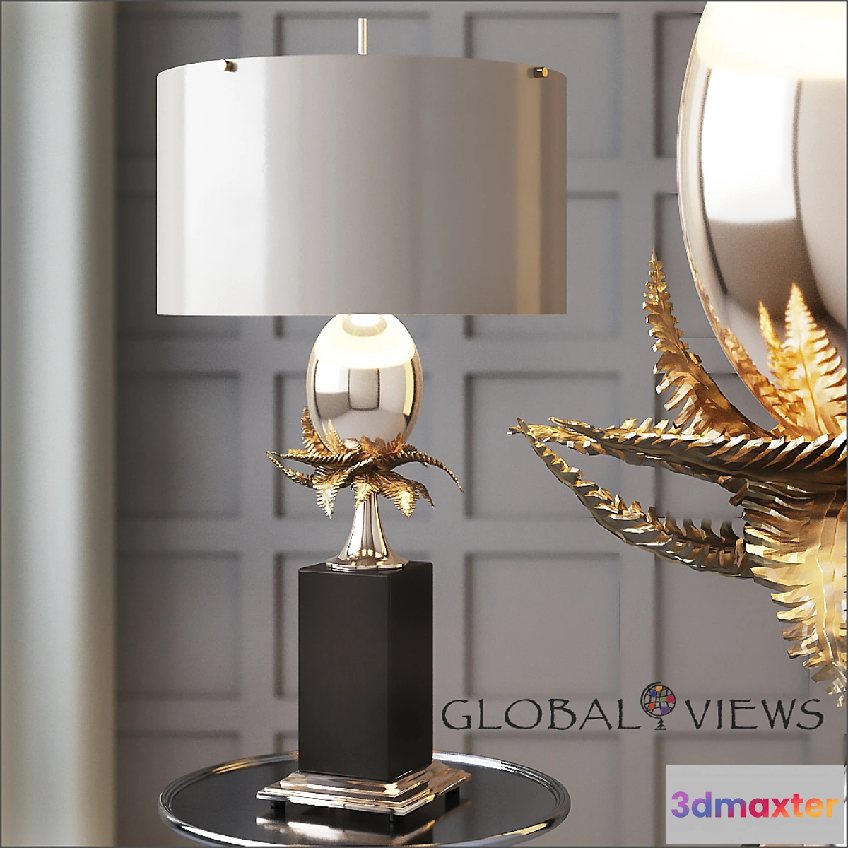 892098 - Global Views Egg and Palm Lamp - No.2