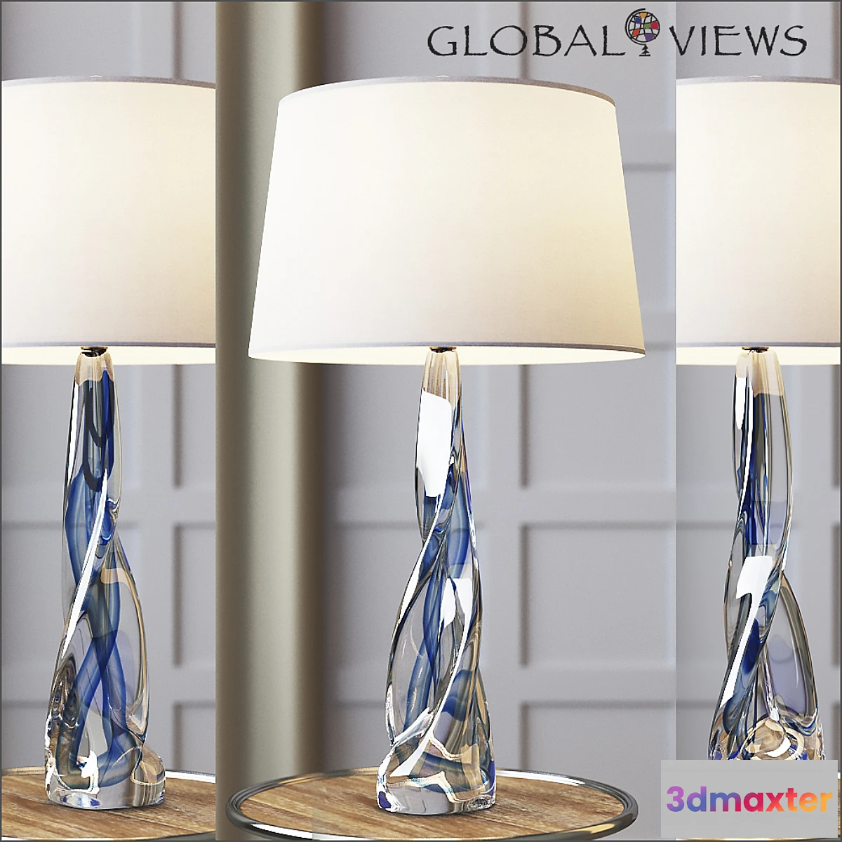 893304 - Global Views Ocean Twist Lamp - No.2