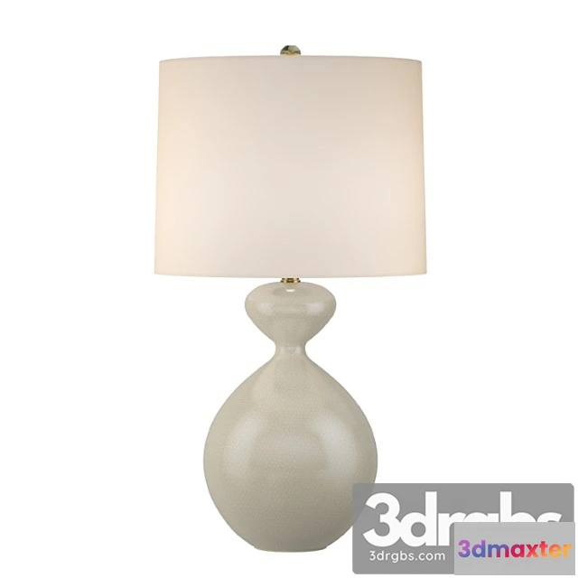 993480 - Aerin Modern Gannet Table Lamp In Bone Craquelure With Linen Shade
