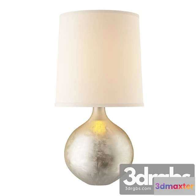 993482 - Aerin modern warren mini in burnished silver leaf with linen shade