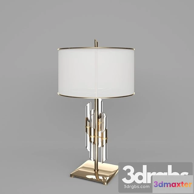 993718 - Brass And Crystal Rod Table Lamp