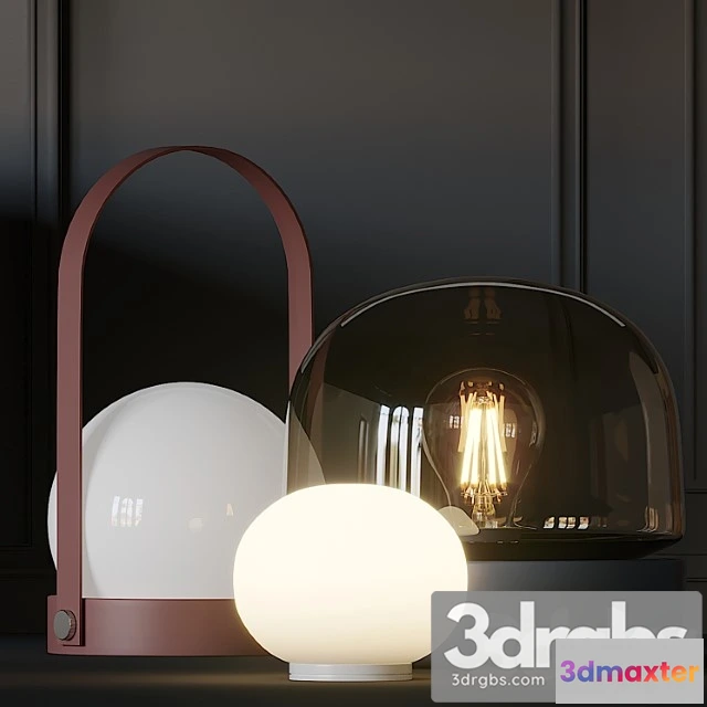 993758 - Carrie Stone And Mini Glo Ball T Table Lamps 1