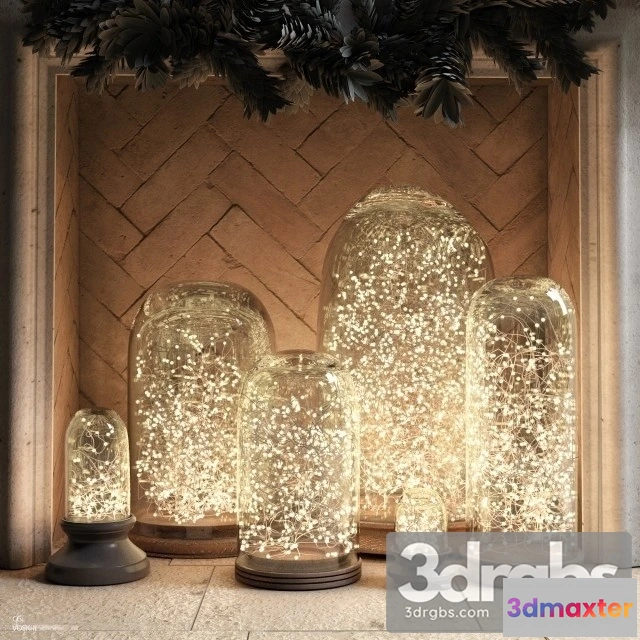 994038 - French Glass Cloche Starry String Lights