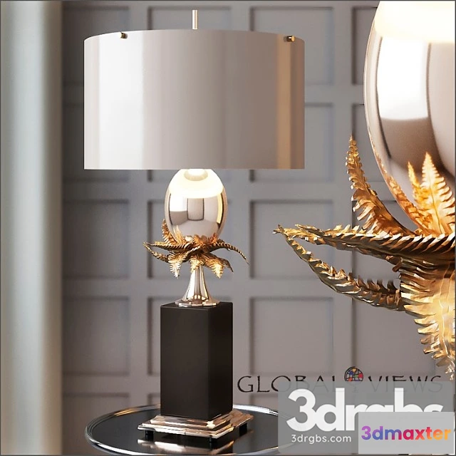 994082 - Global Views Egg and Palm Lamp